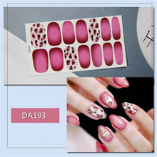 Load image into Gallery viewer, Nail Wraps Polish Decals Strips Golden Glitter 3D Adhesive Full Nail Art Stickers Manicure Kits Women Nail Decorations Accessories Metal Curve Stripe Lines Design Letter Nail Sticker Adhesive Decoration Template Nail Tool Decorations
