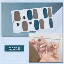 Load image into Gallery viewer, Nail Wraps Polish Decals Strips Golden Glitter 3D Adhesive Full Nail Art Stickers Manicure Kits Women Nail Decorations Accessories Metal Curve Stripe Lines Design Letter Nail Sticker Adhesive Decoration Template Nail Tool Decorations
