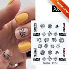 Load image into Gallery viewer, Black White 3D Nail Stickers Metal Gold Silver Geometric Tassel Strip Line Adhesive Transfer Decals Nail Art Design  Gold Silver Metal Nail Sticker  Metallic Curve Strip Line Nail Decal Self-Adhesive 3D Wave Design Nail Tips Decorations Manicure for Women
