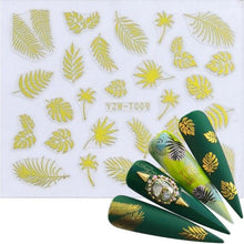 Load image into Gallery viewer, Nail Stickers for Manicure Nail Sticker Sliders For Nails Decal Self-adhesive Nails Figures Transfer Black Accessories Sliders Manicure Decoration 3D Nail Supplies Holographic Decals Transfer Sliders Nail Design Manicures Nail Self-Adhesive Sticker
