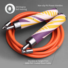 Load image into Gallery viewer, Weighted Jump Rope 8MM Skip Rope Non-Slip PU Power Handles PVC Adjustable Heavy Skipping Rope Non-Slip PU Handles Adjustable Heavy Jump Rope With Ball-Bearing Great For Build Muscle Improve Power Workout Fitness
