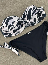 Load image into Gallery viewer, Bikini Sets Solid Color Swimsuit  Mid-Waist  Gather Cup Bikinis Women Swimwear Female Bathing Suits Beach wear  Two Piece Swimsuits Triangle Bikini swimsuits for Women
