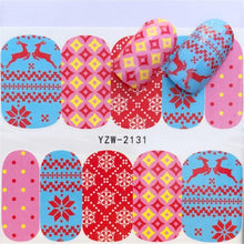 Load image into Gallery viewer, New Christmas Water Decal Nail Art Nail sticker New Year Slider Tattoo Full Cover Santa Claus Snowman Designs Xmas Decals 3D Wave Design Decoration for Women Girls Tape Nail Art Stickers Decal Decoration  Nail Art Accessories Decoration Decal
