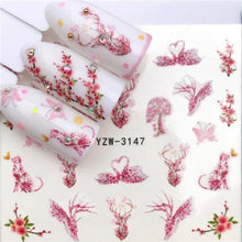 Load image into Gallery viewer, New Christmas Water Decal Nail Art Nail sticker New Year Slider Tattoo Full Cover Santa Claus Snowman Designs Xmas Decals 3D Wave Design Decoration for Women Girls Tape Nail Art Stickers Decal Decoration  Nail Art Accessories Decoration Decal
