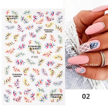 Load image into Gallery viewer, Flowers Leaves Line 3D Nail Stickers Autumn Winter Fall Leaf Design Transfer Sliders Abstract Waves Nail Art Decals Manicures  Decal Self-Adhesive 3D Wave Design Decoration for Women Girls Tape Nail Art Stickers Decal Decoration
