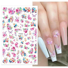 Load image into Gallery viewer, Flowers Leaves Line 3D Nail Stickers Autumn Winter Fall Leaf Design Transfer Sliders Abstract Waves Nail Art Decals Manicures  Decal Self-Adhesive 3D Wave Design Decoration for Women Girls Tape Nail Art Stickers Decal Decoration
