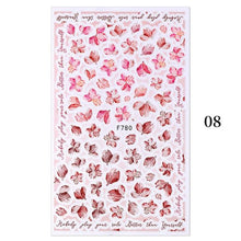 Load image into Gallery viewer, Flowers Leaves Line 3D Nail Stickers Autumn Winter Fall Leaf Design Transfer Sliders Abstract Waves Nail Art Decals Manicures  Decal Self-Adhesive 3D Wave Design Decoration for Women Girls Tape Nail Art Stickers Decal Decoration
