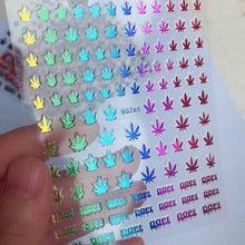 Load image into Gallery viewer, New Mixed Acrylic Stickers Manicure Decoration Weed Leaf Designs Nail Accessories Nail Art Decals Water Transfer Nail Decals Sticker For Pretty Girl Self-Adhesive Nail Decals Designer Nail Stickers for Acrylic

