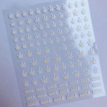 Load image into Gallery viewer, New Mixed Acrylic Stickers Manicure Decoration Weed Leaf Designs Nail Accessories Nail Art Decals Water Transfer Nail Decals Sticker For Pretty Girl Self-Adhesive Nail Decals Designer Nail Stickers for Acrylic
