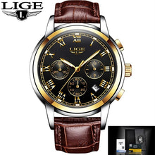 Load image into Gallery viewer, Men's Elegant Watch With Chronometers And Leather Belts  Business Style Perfect Gift Excellent Look
