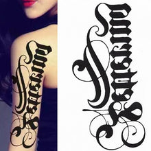 Load image into Gallery viewer, Elegant Temporary Waterproof Tattoos Big Tribal Sticker Black Large Body Art Makeup Fake Tattoo For Mens Womens
