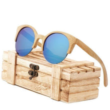 Load image into Gallery viewer, Elegant Wooden Design Classic Sunglasses Design Stylish Popular Wooden Sunglasses For Men &amp; Women  Round Bamboo Glasses Mirror Sun Glasses Retro Glasses
