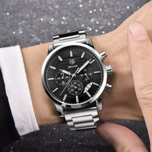 Load image into Gallery viewer, Luxury Steel Sports Men's Watches Business Design Leather Band Wrist Watch Military Quartz

