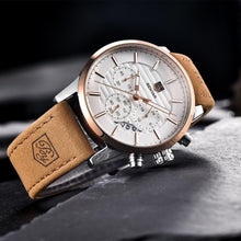 Load image into Gallery viewer, New Luxury Men Watches Chronograph Sports Watches Waterproof Casual Sport Leather Strap Quartz Men's Wrist Watch
