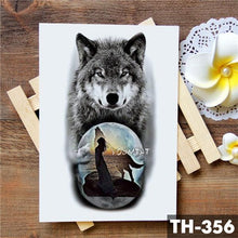 Load image into Gallery viewer, Luxury Waterproof Wolf Fox Temporary Watercolor Tattoo Sticker Modern 3D Animals Tattoos
