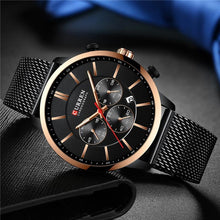 Load image into Gallery viewer, Unisex Elegant  Stainless Steel Watch With  Chronometer And Date Display Excellent Design Perfect Gift
