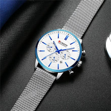 Load image into Gallery viewer, Unisex Elegant  Stainless Steel Watch With  Chronometer And Date Display Excellent Design Perfect Gift

