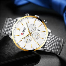 Load image into Gallery viewer, Unisex Elegant  Stainless Steel Watch With  Chronometer And Date Display Excellent Design Perfect Gift
