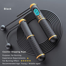 Load image into Gallery viewer, Professional Weight Loss Jump Rope Counter Speed Digital Jump Rope Adjustable Cordless Skipping Rope With Counter Adjustable Digital Counter Weighted Speed Skipping Rope With Weight Calorie Timer Circles For Training Fitness
