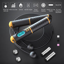 Load image into Gallery viewer, Professional Weight Loss Jump Rope Counter Speed Digital Jump Rope Adjustable Cordless Skipping Rope With Counter Adjustable Digital Counter Weighted Speed Skipping Rope With Weight Calorie Timer Circles For Training Fitness
