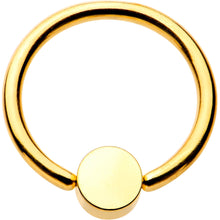 Load image into Gallery viewer, 16G 3/8 Clear Gem 4mm Disc Gold IP BCR Captive Ring
