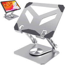 Load image into Gallery viewer, Purely SW60 Swivel Tablet Stand, Aluminum iPad Stand with 360Â° Rotating Base, Adjustable &amp; Foldable Tablet Holder
