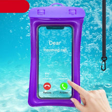 Load image into Gallery viewer, Purple Universal Waterproof Phone Case Water Proof Swim Pouch Bag Cases For iPhone Floating Phone Protector Smartphone Touchscreen Waterproof Pouch
