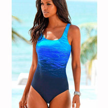 Load image into Gallery viewer, Push Up Swimwear Back One-piece Beach Bathing Suit Colorful Print One Piece Women Swimsuit  Women's Plunge Bathing Suit Strappy Mesh One Piece Swimsuit Tummy Control Swimwear
