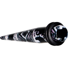 Load image into Gallery viewer, Black Acrylic Southwest Weave Straight Taper Set 3mm to 16mm
