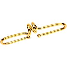 Load image into Gallery viewer, Gold Tone Anodized Spiral Illusion Non Pierced Industrial Barbell
