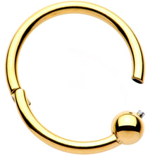 Load image into Gallery viewer, 16G 3/8 Gold Tone Hinged Segment Faux Captive Ring
