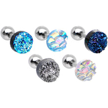 Load image into Gallery viewer, 16G 1/4 Tantalizing Textures Tragus Cartilage Earring Set of 5
