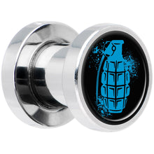 Load image into Gallery viewer, Blue Grenade Steel Screw Fit Plug Set 2G

