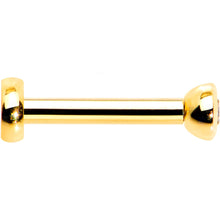 Load image into Gallery viewer, Clear 2mm Gem Gold Tone Internally Threaded Cartilage Earring
