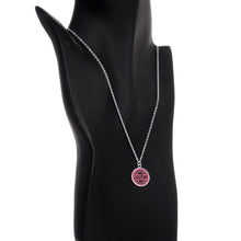 Load image into Gallery viewer, Custom Pink Mandala Personalized Name Silver Plated Chain Necklace
