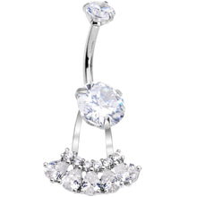 Load image into Gallery viewer, Clear Gem Swagger Sweep Dangle Belly Ring
