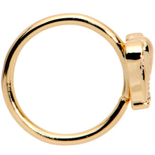 Load image into Gallery viewer, 18G 5/16 Annealed Gold Tone Proud Elephant Seamless Circular Ring
