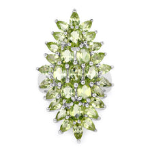 Load image into Gallery viewer, 8.89 Carat Genuine Peridot .925 Sterling Silver Ring
