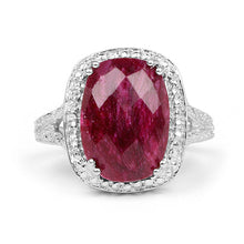 Load image into Gallery viewer, 7.60 Carat Dyed Ruby .925 Sterling Silver Ring
