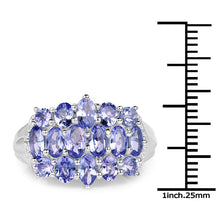 Load image into Gallery viewer, 3.08 Carat Genuine Tanzanite .925 Sterling Silver Ring
