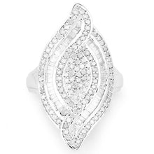 Load image into Gallery viewer, 1.22 Carat Genuine White Diamond .925 Sterling Silver Ring
