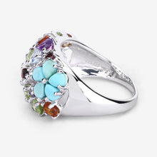 Load image into Gallery viewer, 4.03 Carat Genuine Multi Stones .925 Sterling Silver Ring
