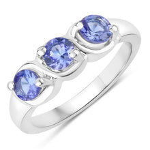 Load image into Gallery viewer, 1.05 Carat Genuine Tanzanite .925 Sterling Silver Ring
