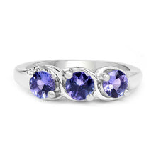 Load image into Gallery viewer, 1.05 Carat Genuine Tanzanite .925 Sterling Silver Ring
