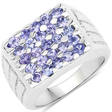 Load image into Gallery viewer, 1.75 Carat Genuine Tanzanite .925 Sterling Silver Ring
