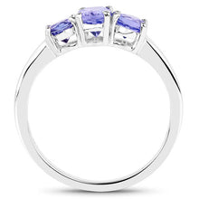 Load image into Gallery viewer, 0.90 Carat Genuine Tanzanite .925 Sterling Silver Ring
