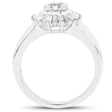 Load image into Gallery viewer, 0.75 Carat Genuine White Diamond .925 Sterling Silver Ring
