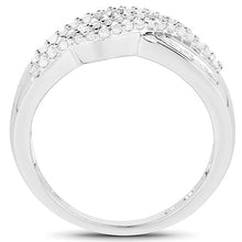 Load image into Gallery viewer, 0.64 Carat Genuine White Diamond .925 Sterling Silver Ring
