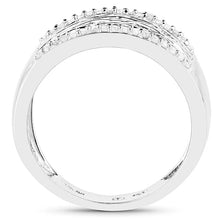 Load image into Gallery viewer, 0.41 Carat Genuine White Diamond .925 Sterling Silver Ring
