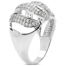 Load image into Gallery viewer, 0.98 Carat Genuine White Diamond .925 Sterling Silver Ring
